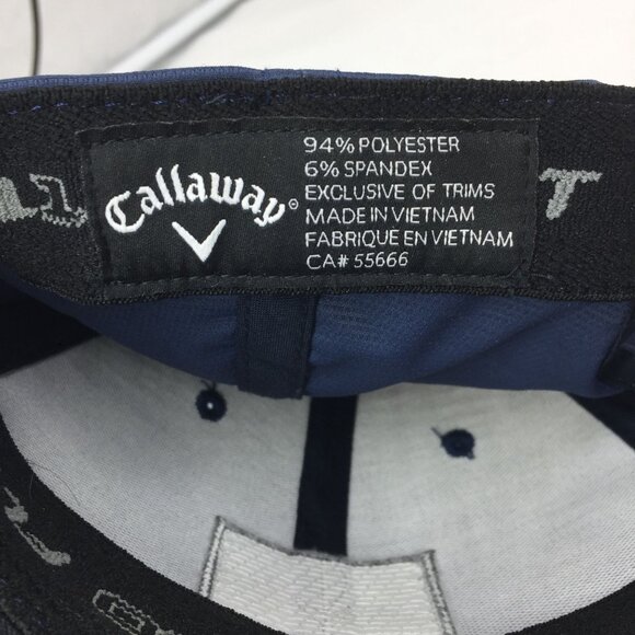 Callaway Flexfit Snapback Baseball Cap Navy Blue Golf Cap - Picture 2 of 7